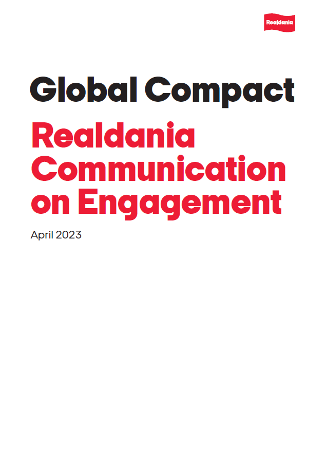 Global Compact 2023 - Realdania Communication on Engagement