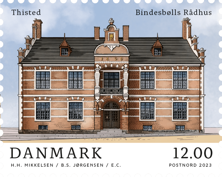 Bindesbølls Rådhus som frimærke
