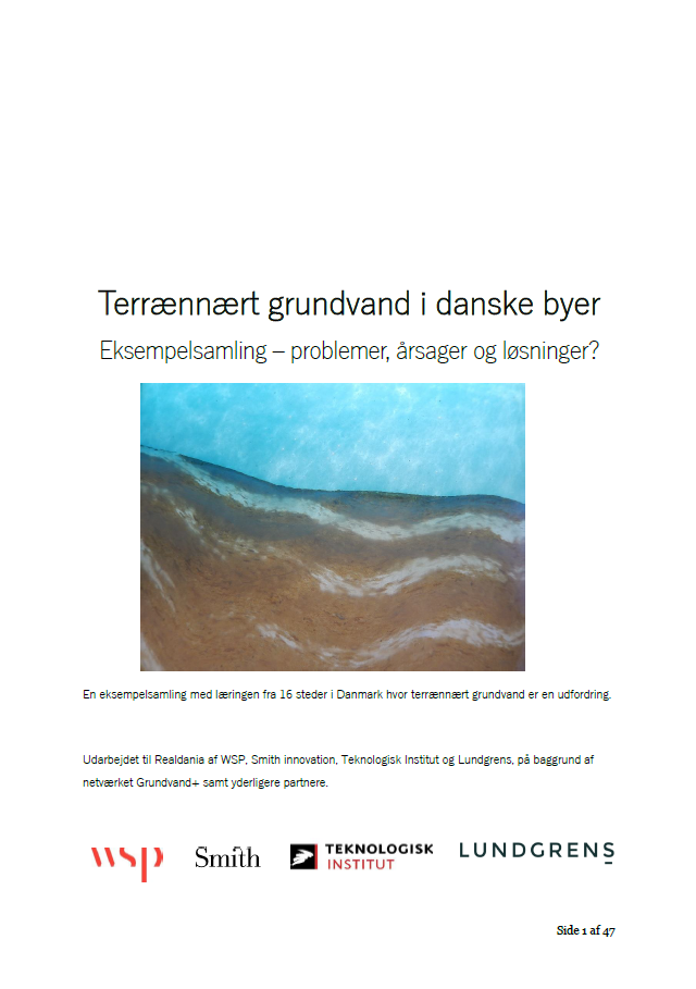 Terrænnært grundvand i danske byer