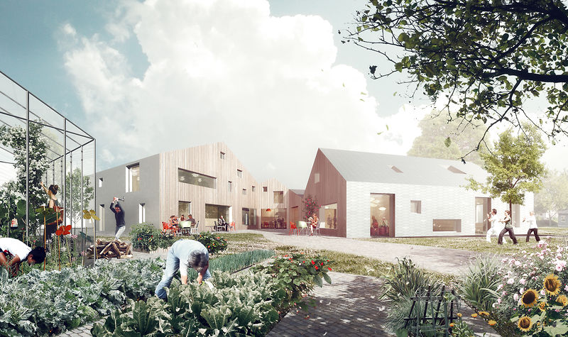 Det er lagt stor vægt på at arkitekturen understøtter livskvaliteten, når man befinder sig i en svær situation i livet. 