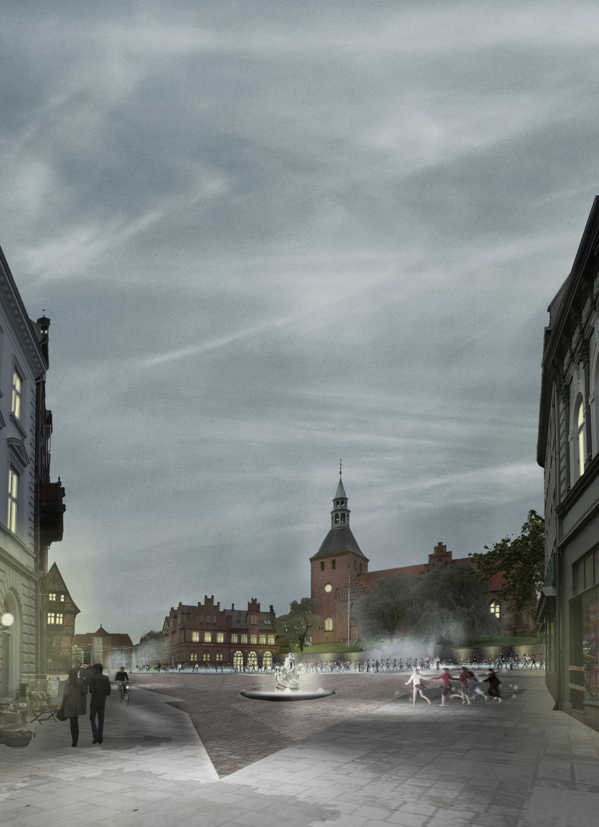 Torvet ved Vor Frue Kirke.
