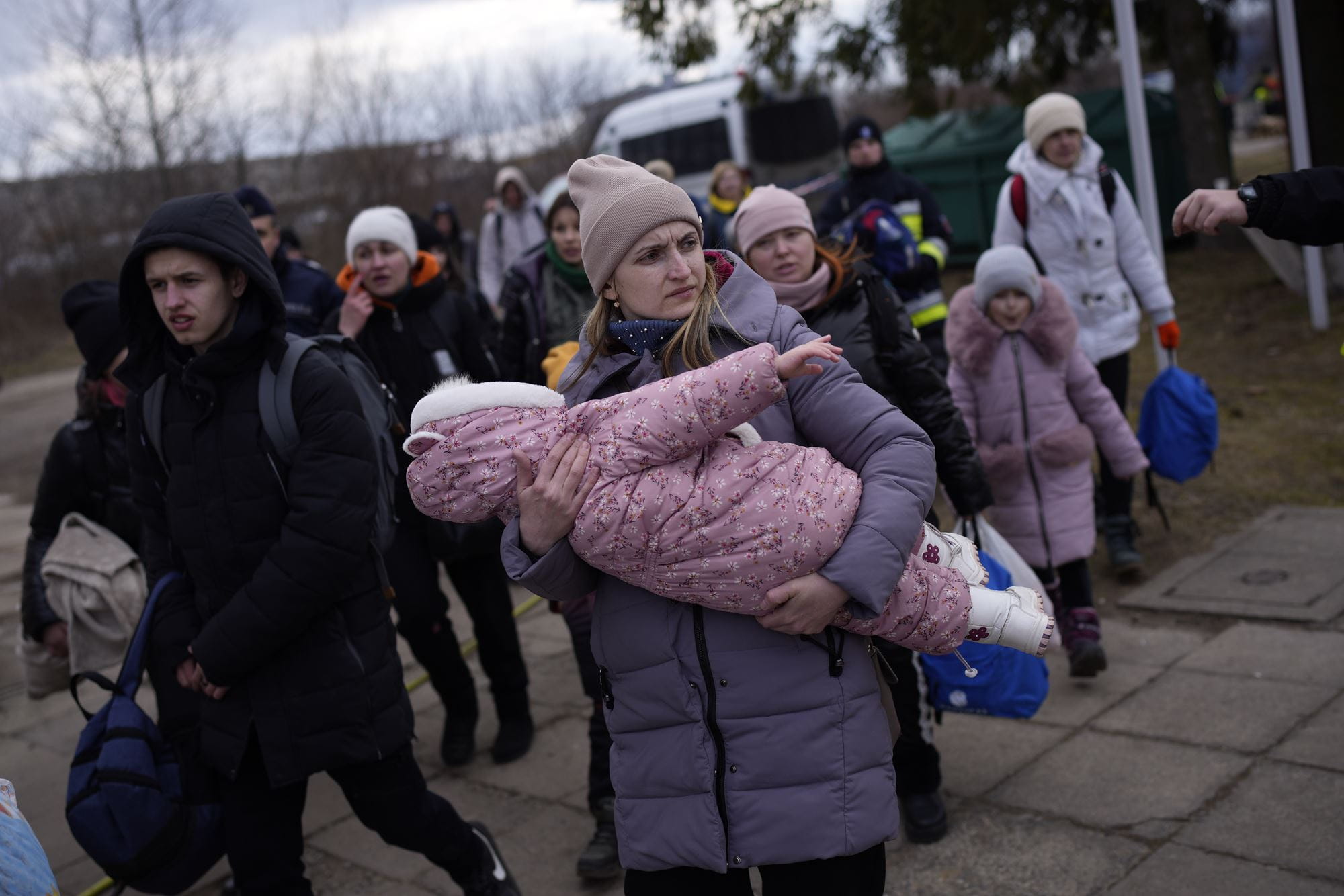 Mennesker på flugt fra krigen