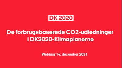 De forbrugsbaserede CO2-udledninger i DK2020-Klimaplanerne